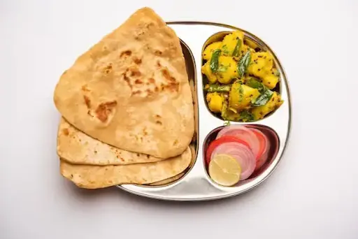 Aloo Sukhi Sabji + 2 Desi Ghee Bihari Paratha - Darbhanga Special