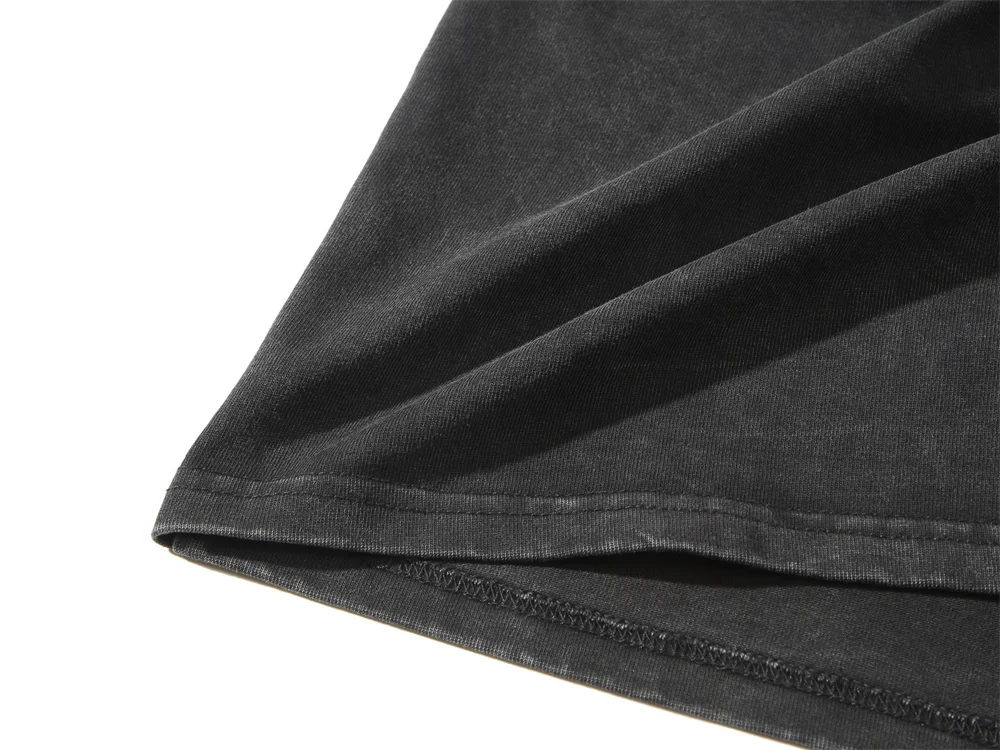 Title 14, Heren Crew Neck T-shirt Dark Cross Washed Distr...