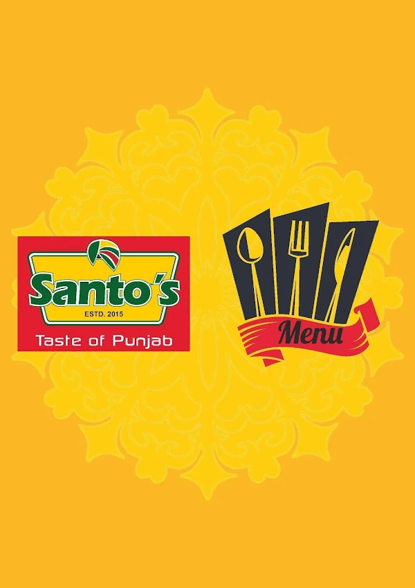 Santo's menu 