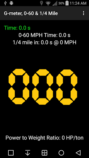 G-meter 0-60 1 4 mile drag
