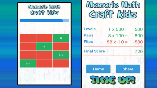 Memorie Math Craft Kids