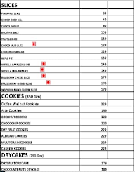 For God's Cake menu 1