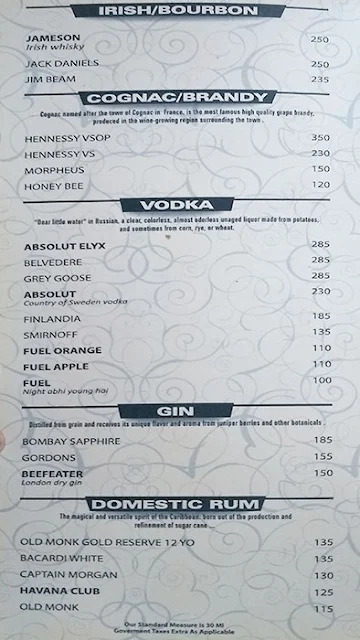 Spice Route menu 