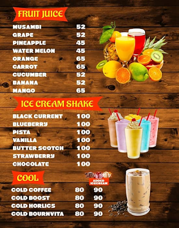Crunchee Juicee menu 