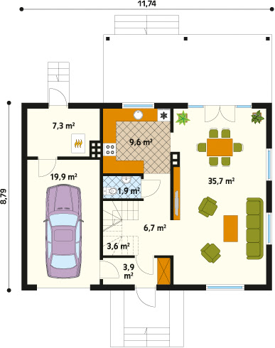 Arnika 2 dr-T - Rzut parteru