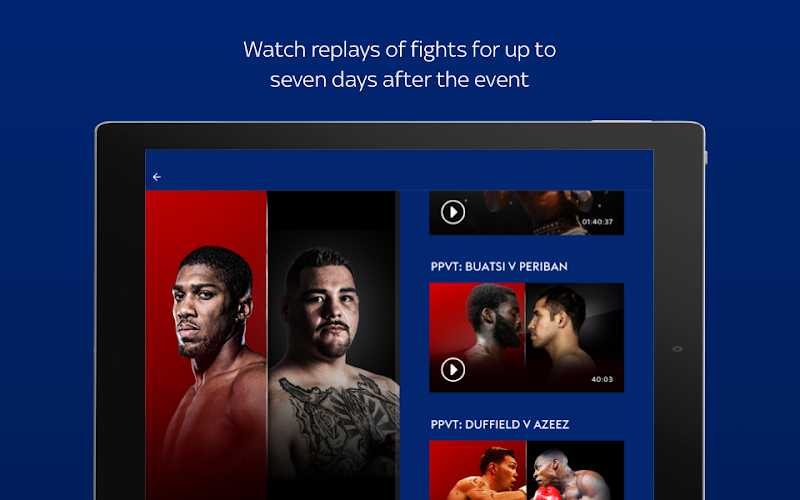 Скриншот Sky Sports Box Office Live Boxing Event