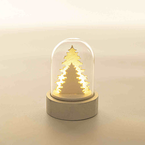 Title 5, Luminous Wooden House Christmas Ornaments Brigh...