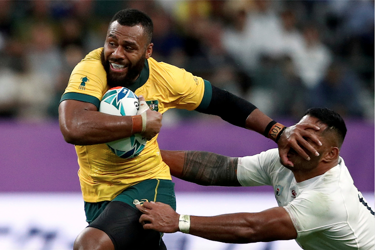 Australia's Samu Kerevi in action during the 2019 Rugby World Cup