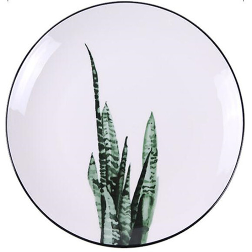 Title 4, Green Plant Ceramic Plate Cartoon Fruit Design ...