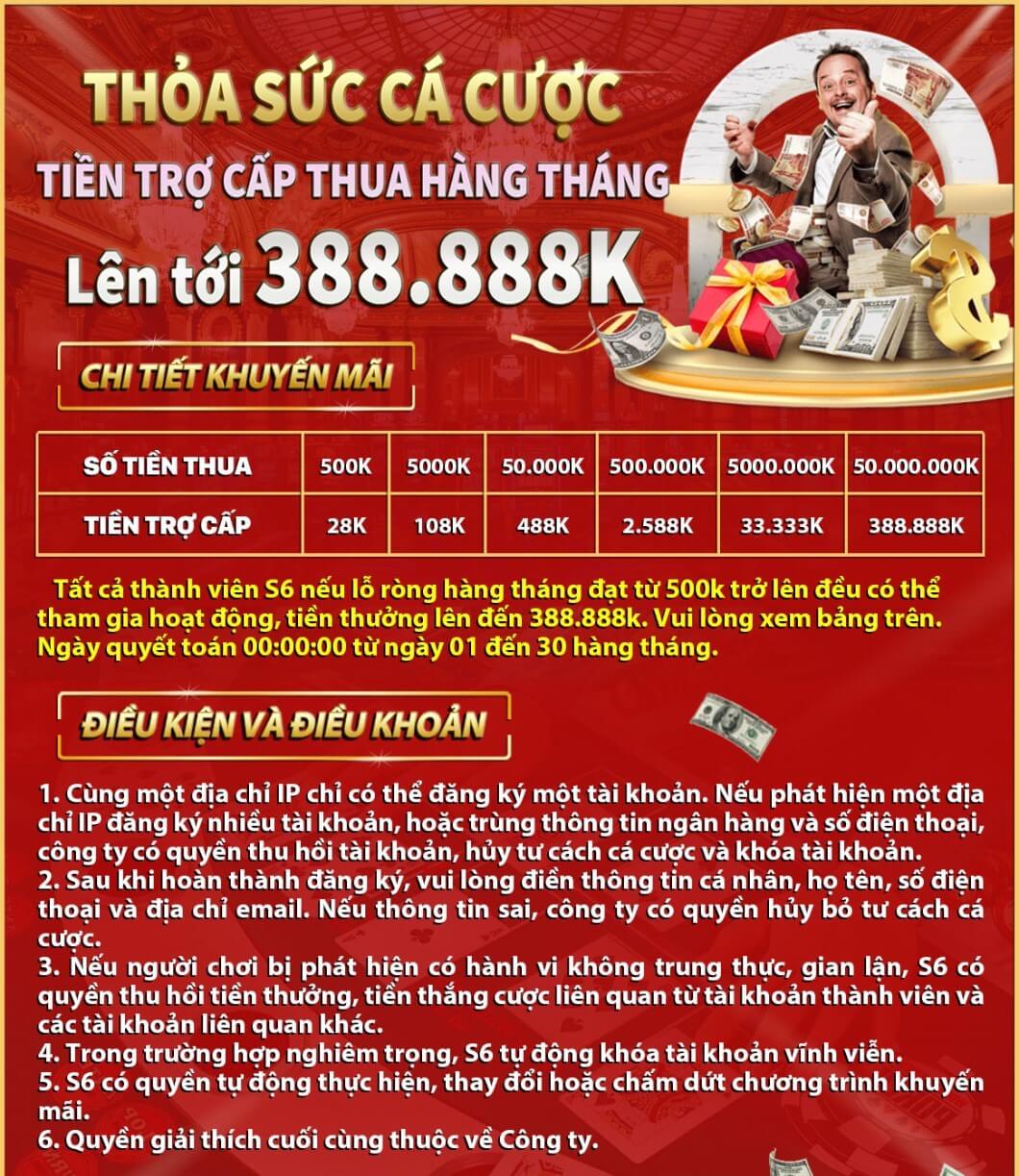 Trợ cấp thua hằng tháng