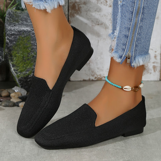 Title 1, Womens Casual Square Toe Flat Flyknit Loafers,...