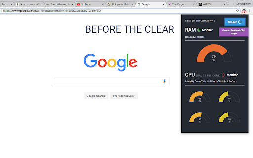 Monitor and Clean system's CPU / RAM usage