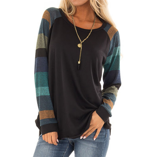 Title 1, T-shirt a maniche lunghe con maniche a righe st...