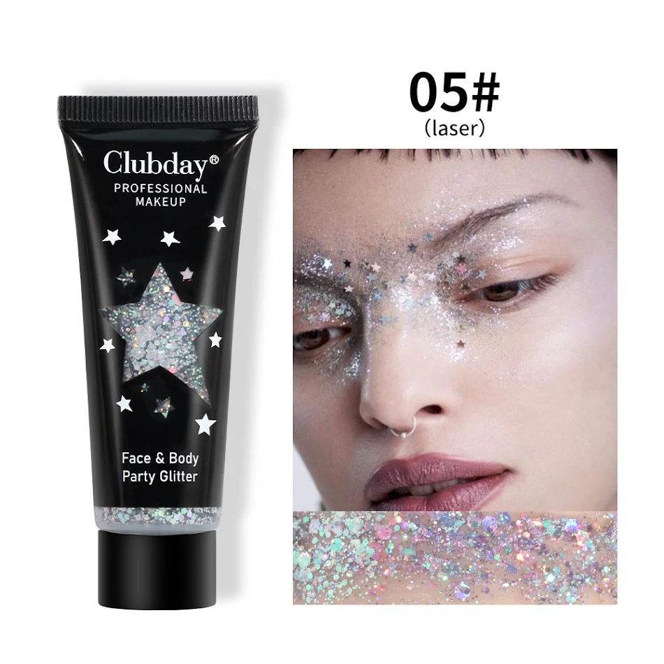 Beauty Explosive Gel Liquid met Glitter voor Lichaam, Ogen en Oogschaduw, Intense Glans, Gemakkelijk aan te brengen, Verbluffend Effect