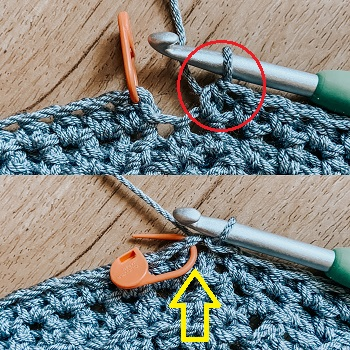 how to close the round of this crochet hat pattern