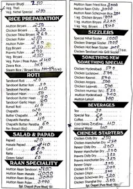 Nihal Corner menu 7