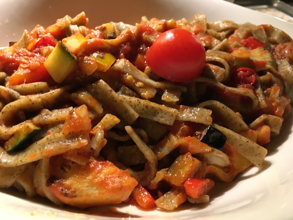 Hemp Fettuccini Ratatouille