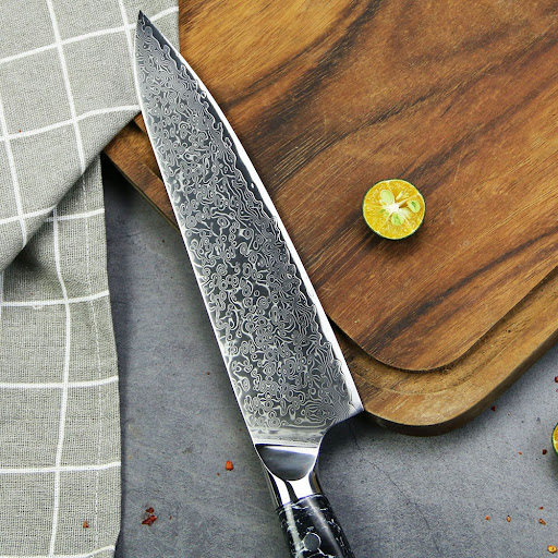 Title 3, Yangjiang Damascus Steel Chef Knife for precise...