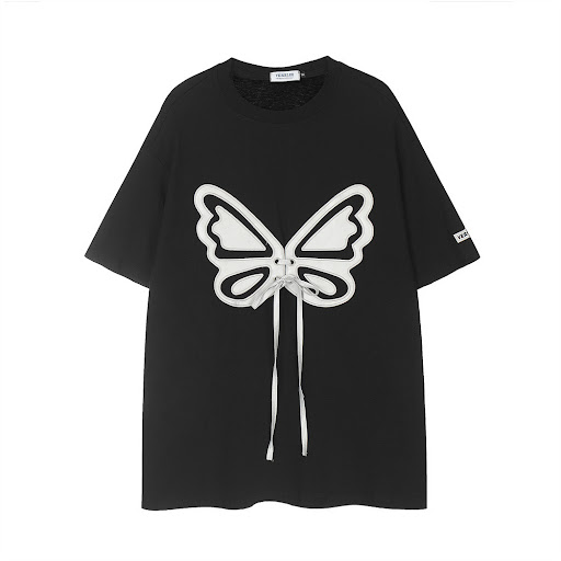 Title 13, Bow Leather Embroidered Short-sleeved T-shirt, ...
