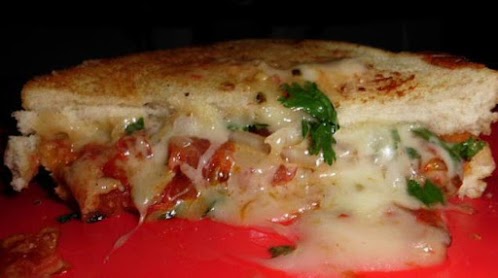 Tomato and Cilantro Grilled Cheese Sandwich