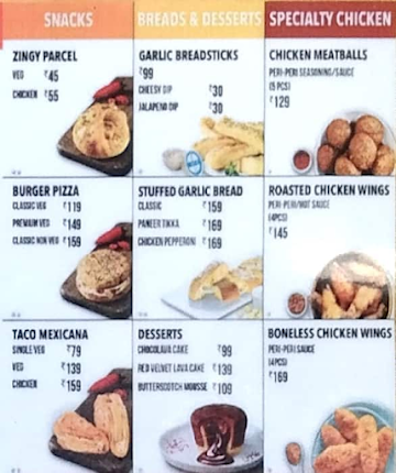 Domino's Pizza menu 