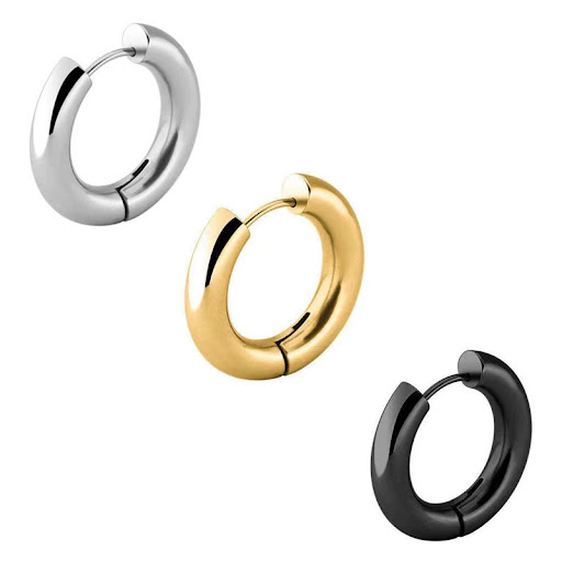 Title 2, Stylish Round N Stainless Steel Ear Clip Simple...