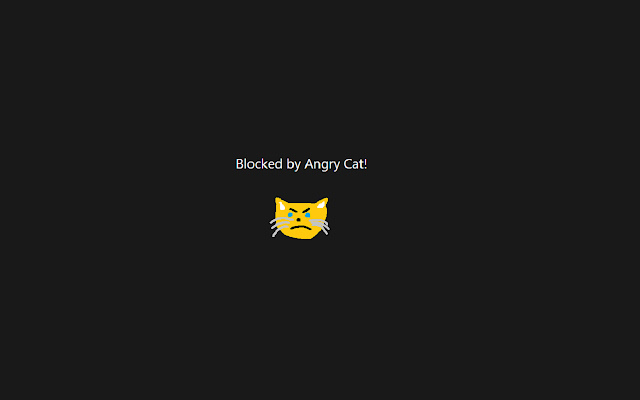 Angry Cat Site Block chrome extension