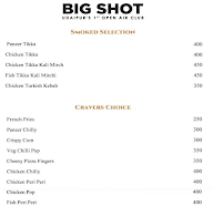 Big Shot menu 2