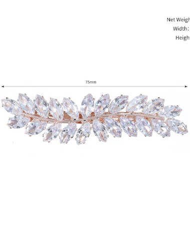 Barrettes à frange en zircon, style - 1