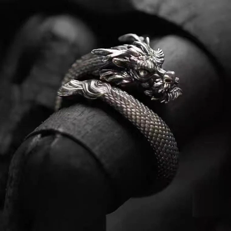 Title 3, Herren Retro Drachenring, stilvoller Schmuck fü...