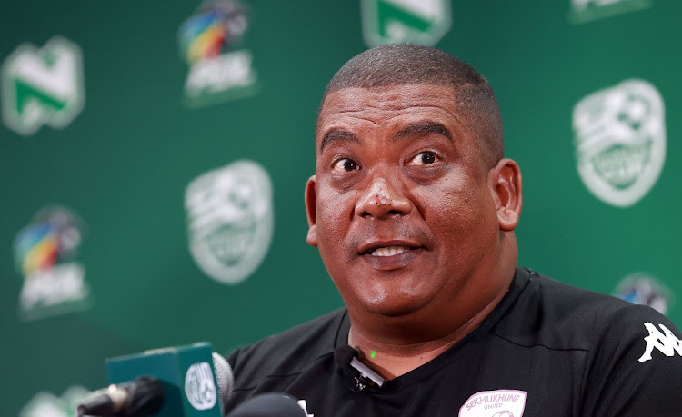 Sekhukhune coach Brandon Truter during a 2023 Nedbank Cup Last 8 press conference at the PSL offices in Johannesburg.