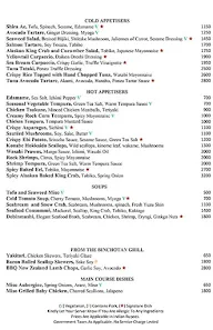 MEGU - The Leela Palace menu 1