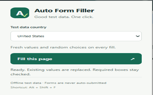 Auto Form Filler screenshot 1
