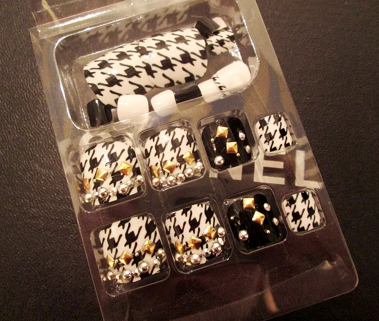 Title 3, Pro Artificial Acrylic Toe Nails 24pcs Patch, E...