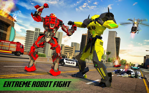 Fire Truck Robot Hero Firefighter Bot Rescue Games