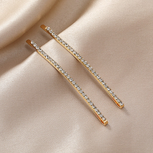 Title 2, Rhinestone clip with simple Korean bangs for an...