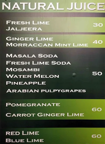 Lassi Ghar menu 