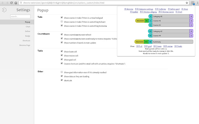 Memrise on Steroids chrome extension