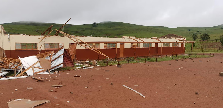 Strong winds caused damage in several areas.