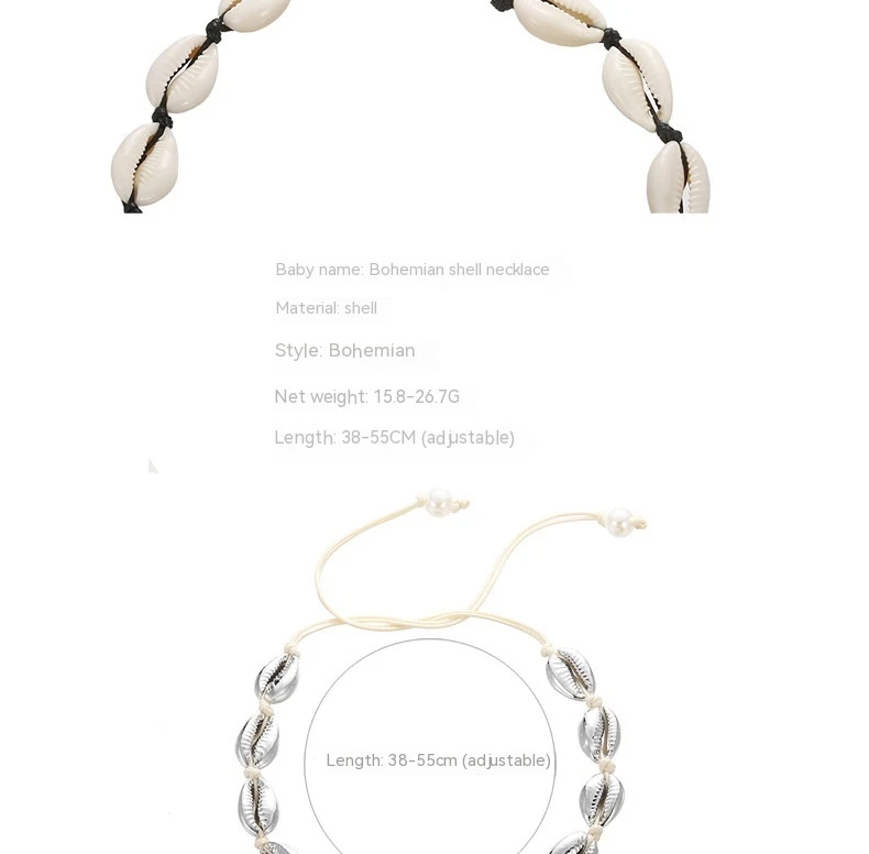 Hawaïaanse Shell Mode Ketting Ornament, perfect voor een tropische look, strandmode en zomerse vibes. Maak je outfit compleet met deze unieke ketting.