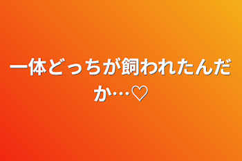 一体どっちが飼われたんだか…♡