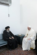 Pope Francis meets with Iraq's top Shi'ite cleric, Grand Ayatollah Ali al-Sistani in Najaf, Iraq March 6, 2021. 