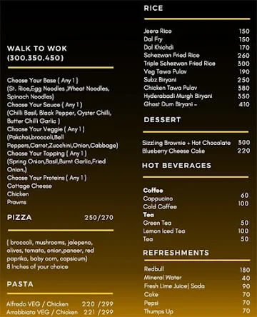 Zouk Lounge & Kitchen menu 