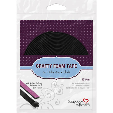Scrapbook Adhesives 3L Crafty Foam Tape Roll 4m - Black