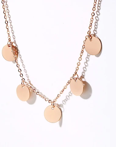 Small round disc titanium steel nec - 3