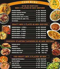 New F J Caterers menu 1