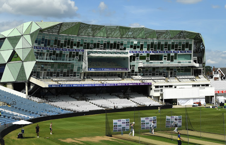 A general view of the England players in the nets at the Clean Slate Stadium ahead of the third Test Match between England and New Zealand at Headingley on June 21, 2022 in Leeds, England. Picture: GETTY IMAGES/STU FORSTER