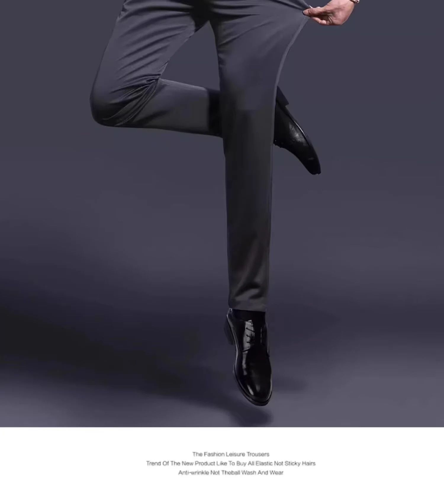 Title 1, Mens Business Casual Trousers Spring Summer Dr...
