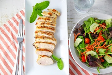 Grilled Lemon Mint Chicken Breasts
