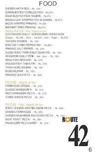 Route 42 menu 4